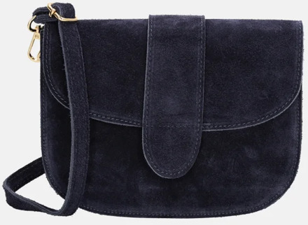 Charm London Anna Shoulderbag blue damestas Blauw - H 16 x B 21 x D 6 cm