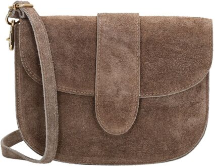 Charm London Anna Shoulderbag darktaupe damestas - H 16 x B 21 x D 6 cm