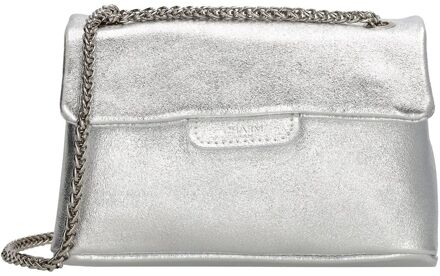 Charm London Anna Shoulderbag silver damestas Zilver - H 14 x B 21 x D 7 cm