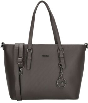 Charm London Birmingham Shopper grey schoudertas dames Grijs - H 27 x B 41 x D 14 cm