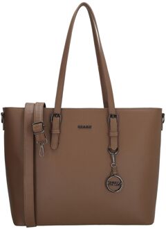 Charm London Birmingham Shopper mocca Bruin - H 32.5 x B 47 x D 14.5 cm