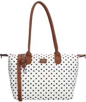 Charm London Buckingham Shopper white handtas dames Wit - H 25 x B 42 x D 15 cm