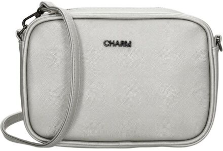 Charm London Buckingham Shoulderbag silver damestas Zilver - H 15 x B 22 x D 5 cm