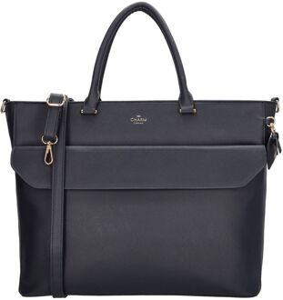 Charm London Cambridge Laptopbag blue Blauw - H 32 x B 47 x D 13.50 cm