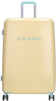 Charm London Capetown Trolley L soft yellow hardcase koffer lichtgewicht koffer Geel - H 75 x B 50 x D 28 cm