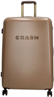 Charm London Capetown Trolley L taupe hardcase koffer lichtgewicht koffer - H 75 x B 50 x D 28 cm