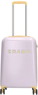 Charm London Capetown Trolley S lila hardcase koffer lichtgewicht koffer Paars - H 55 x B 35 x D 20 cm