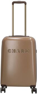 Charm London Capetown Trolley S taupe hardcase koffer lichtgewicht koffer - H 55 x B 35 x D 20 cm