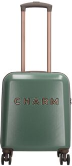 Charm London Capetown Underseat Trolley darkgreen hardcase koffer pilotenkoffer Groen