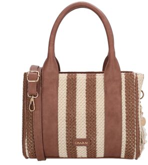 Charm London Capri Handbag mokka handtas dames Bruin - H 21,50 x B 27,50 x D 13 cm