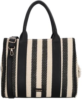 Charm London Capri Shopper black schoudertas dames Zwart - H 30,50 x B 36 x D 15,50 cm