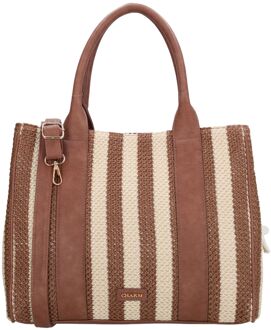 Charm London Capri Shopper mokka schoudertas dames Bruin - H 30,50 x B 36 x D 15,50 cm