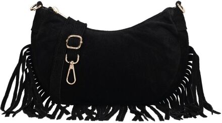 Charm London Elisa Shoulderbag black damestas Zwart - H 12 x B 22,50 x D 2,50 cm