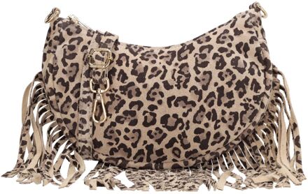 Charm London Elisa Shoulderbag leopard damestas Multicolor - H 12 x B 22,50 x D 2,50 cm