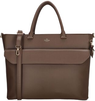 Charm London handtas 15 inch mocca Bruin