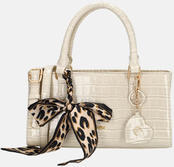 Charm London Knightsbridge Handbag beige handtas dames - H 14 x B 26 x D 7,50 cm