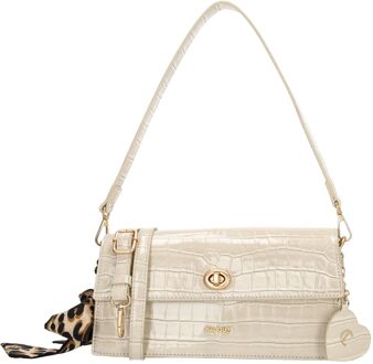 Charm London Knightsbridge Shoulderbag beige damestas - H 12,50 x B 26 x D 7,50 cm