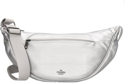 Charm London Lupin Shoulderbag zilver damestas - H 19 x B 40 x D 12 cm