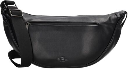 Charm London Lupin Shoulderbag zwart damestas - H 19 x B 40 x D 12 cm
