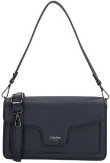 Charm London Monaco Handbag blue handtas dames Blauw - H 16 x B 26 x D 7 cm