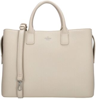 Charm London Muggiano Handbag beige handtas dames - H 27 x B 37 x D 17 cm