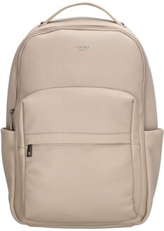Charm London Mulberry Street laptop laptop rugzak beige - H 41 x B 28 x D 13,50 cm