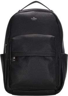 Charm London Mulberry Street laptop laptop rugzak zwart - H 41 x B 28 x D 13,50 cm
