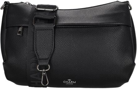 Charm London Pentonville Shoulderbag black damestas Zwart - H 20,50 x B 31 x D 10,50 cm