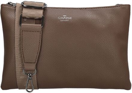 Charm London Pentonville Shoulderbag mocha damestas Bruin - H 17 x B 25 x D 5 cm