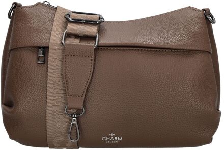 Charm London Pentonville Shoulderbag mocha damestas Bruin - H 20,50 x B 31 x D 10,50 cm