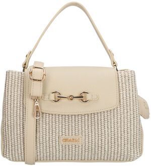 Charm London Santorini Handbag sand handtas dames Zand - H 19 x B 27 x D 10 cm