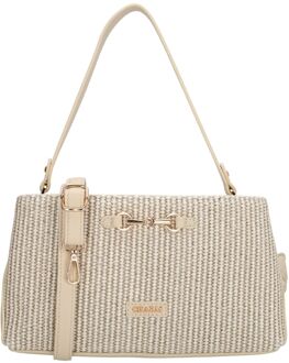 Charm London Santorini Shoulderbag sand damestas Zand - H 16 x B 31 x D 11 cm