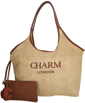 Charm London Shoreditch Shopper sand schoudertas dames Zand - H 46 x B 52 x D 15 cm