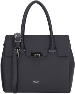 Charm London Soho Handbag blue handtas dames Blauw - H 25 x B 30 x D 13 cm