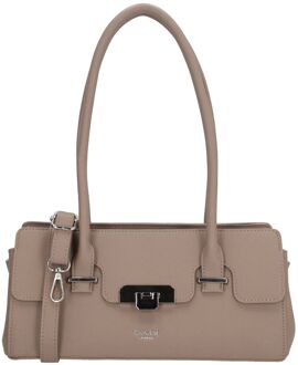 Charm London Soho Shoulderbag lighttaupe damestas - H 14 x B 30 x D 13 cm