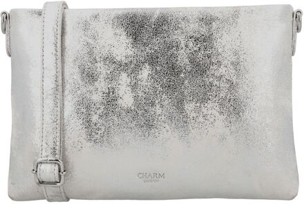 Charm London South Hill Shoulderbag silver damestas Zilver - H 19 x B 26,50 x D 3 cm