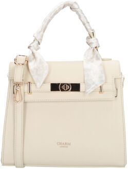 Charm London The Hamptons Handbag crème handtas dames Beige - H 18 x B 23 x D 8 cm