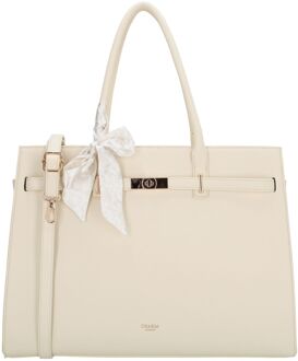 Charm London The Hamptons Laptopbag crème damestas Beige - H 32,50 x B 44 x D 14 cm