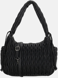Charm London West End Shoulderbag black schoudertas dames Zwart - H 24 x B 30 x D 12 cm