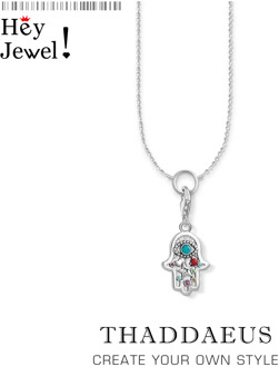 Charm Necklace Hand of Fatima,2020 Summer Brand Bohemia Fashion Jewelry Europe 925 Sterling Silver Bijoux Gift For Women Men