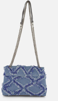 Charm Schoudertas Denim blauw Canvas - 1