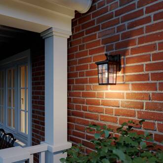 Charmaine buitenwandlamp, goudbruin bruin, transparant