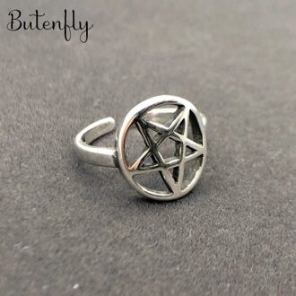 Charmant Originele Bohemian Ster David Ringen Voor Vrouwen Mode Open Vinger Ringen Vrouwelijke Boho Sieraden