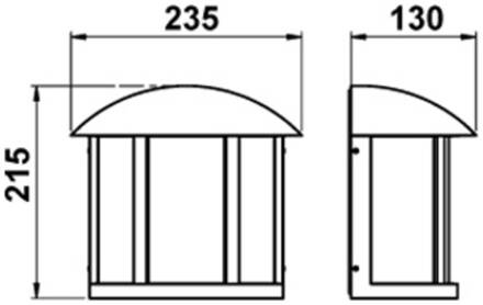 Charmante buitenwandlamp Gerlin in wit-goud wit-goud, transparant