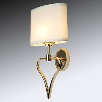 Charmante LED wandlamp Falmouth wit, goud