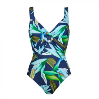 Charmline Ocean bloom swimsuit Blauw - 48E