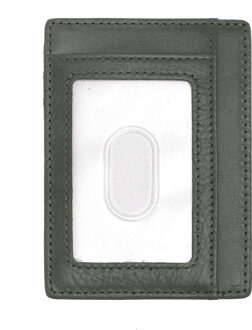 Chase Echt Leer Voorvak Portemonnee Groen