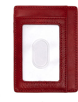 Chase Echte Leren Voorzakportemonnee Rood - One Size
