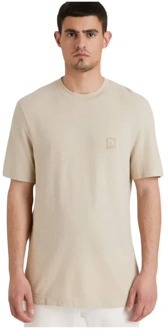 CHASIN' Korte Mouw T-shirt Ethan Linen Chasin’ , Beige , Heren - Xl,L,M,S