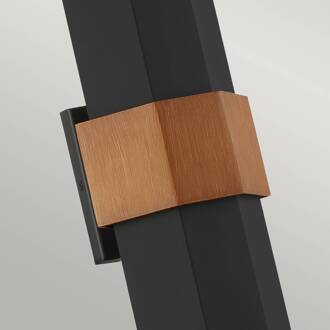 Chasm L LED buitenwandlamp, zwart, omhoog/omlaag zwart, bruin